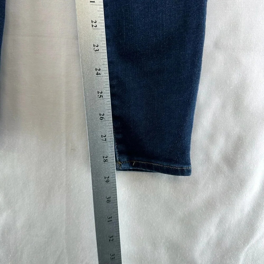 Madewell Jeans Womens Sz 24 10" High Rise Skinny Dark Washed Stretch Denim Blue - Picture 12 of 12